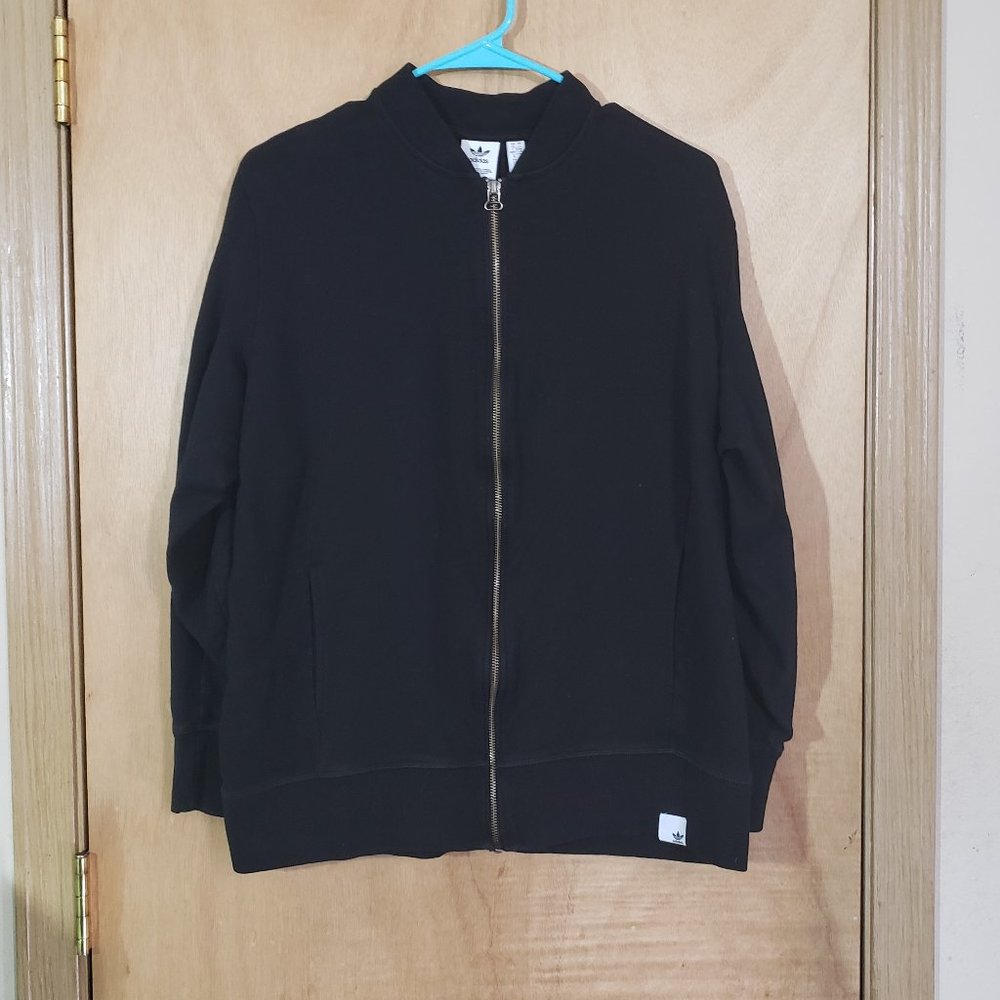 Adidas Size 18 Black Full Zip Sweatshirt Jacket